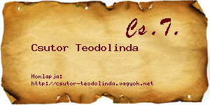 Csutor Teodolinda névjegykártya
